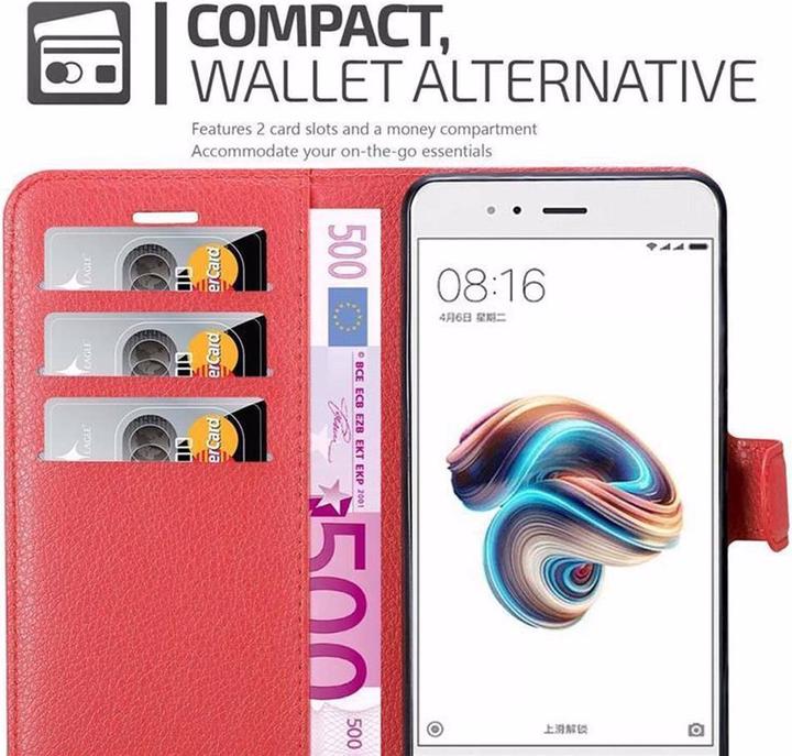 Actual product image Cadorabo Book with stand function cover (Xiaomi Mi 5X)