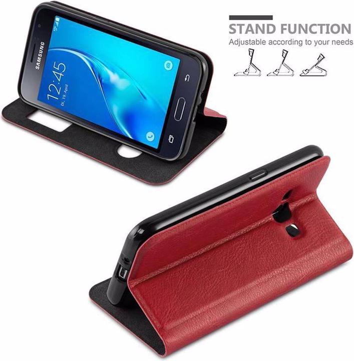Produktbild Cadorabo Book mit View Doppelfenster Cover (Samsung Galaxy J1)