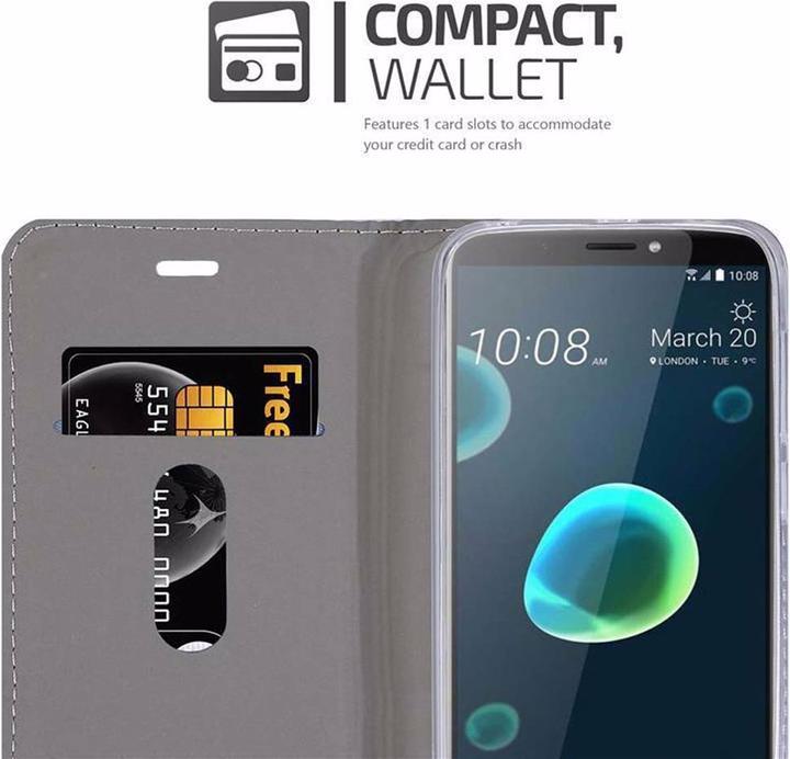 Produktbild Cadorabo Book Jeans Optik Cover (HTC Desire 12)