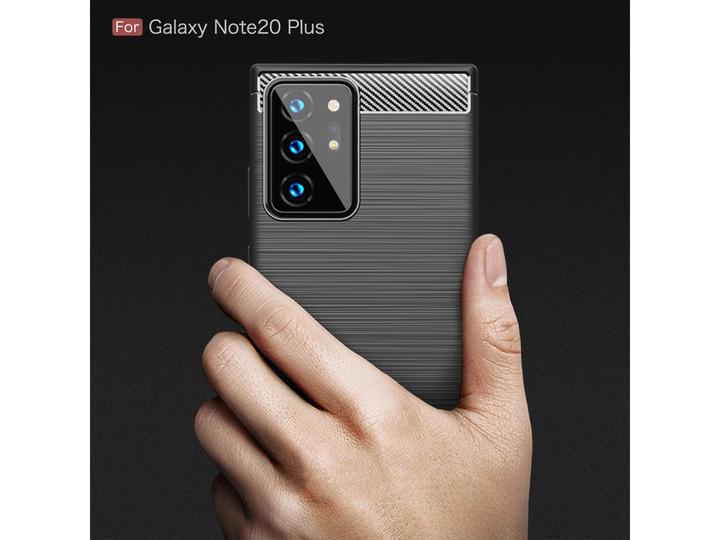 Produktbild Screenguard Samsung Galaxy Note20 Ultra Hülle Carbon Brushed Soft TPU (Samsung Galaxy Note 20 Ultra)