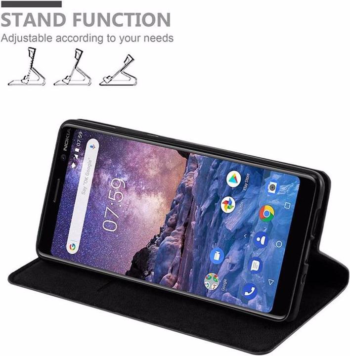 Produktbild Cadorabo Book Invisible Magnet Cover (Nokia 7 Plus)