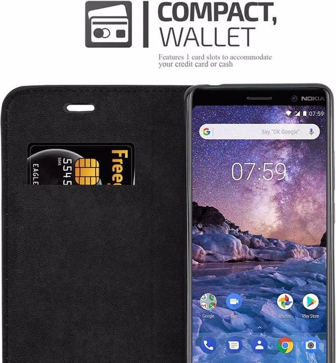 Produktbild Cadorabo Book Invisible Magnet Cover (Nokia 7 Plus)