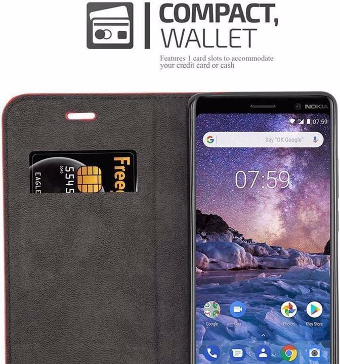 Produktbild Cadorabo Book Invisible Magnet Cover (Nokia 7 Plus)
