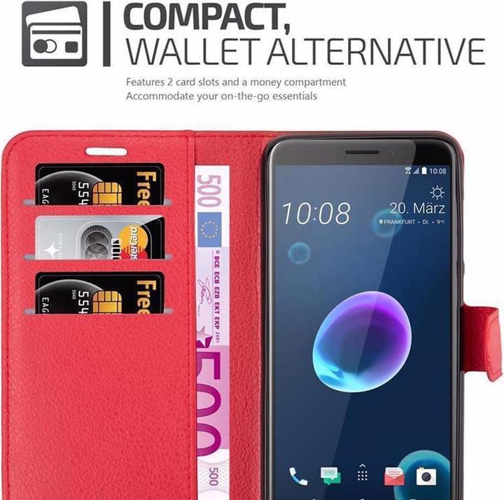 Produktbild Cadorabo Book mit Standfunktion Cover (HTC Desire 12)