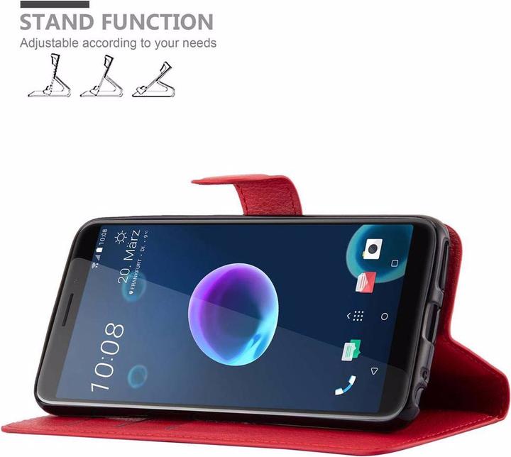 Produktbild Cadorabo Book mit Standfunktion Cover (HTC Desire 12)