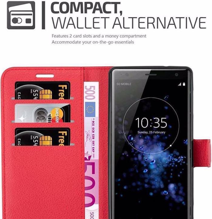 Actual product image Cadorabo Book with stand function cover (Sony Xperia XZ2)
