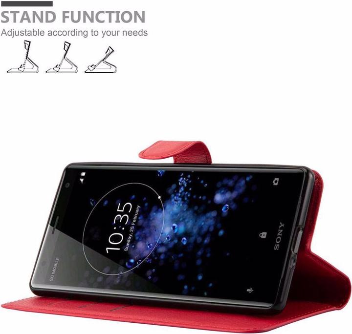 Actual product image Cadorabo Book with stand function cover (Sony Xperia XZ2)