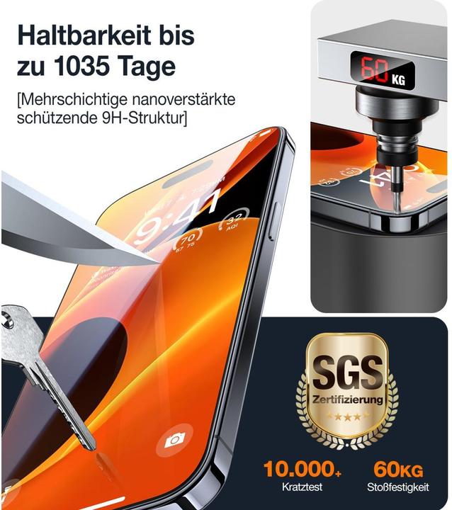 Produktbild Torras Diamond Panzerglas (1 Stück, Apple iPhone 15 Pro)