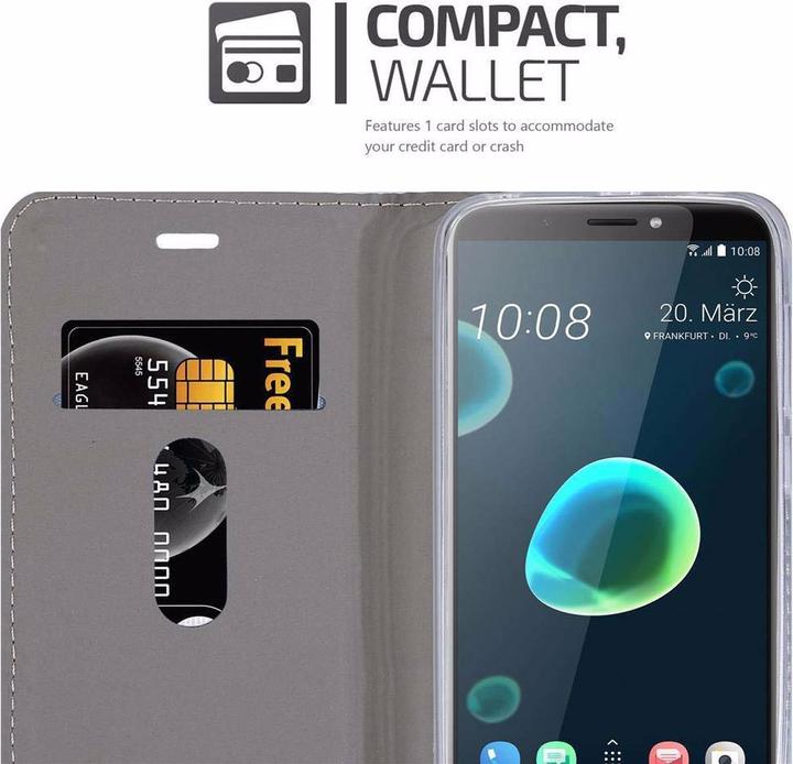 Image du produit Cadorabo Couverture look jeans Book (HTC Desire 12+)
