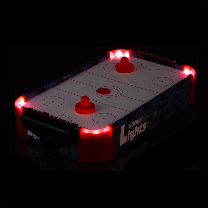 Actual product image Relaxdays LED Tabletop Air Hockey