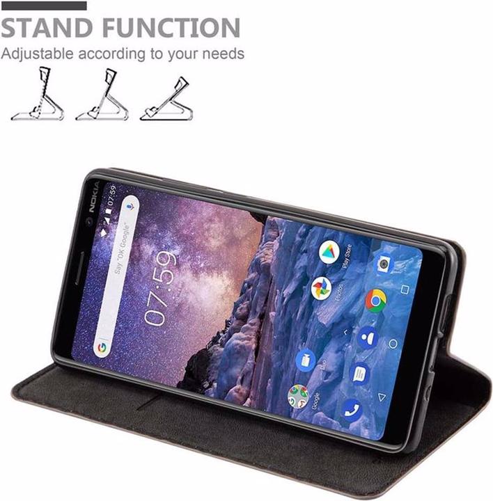 Produktbild Cadorabo Book Invisible Magnet Cover (Nokia 7 Plus)