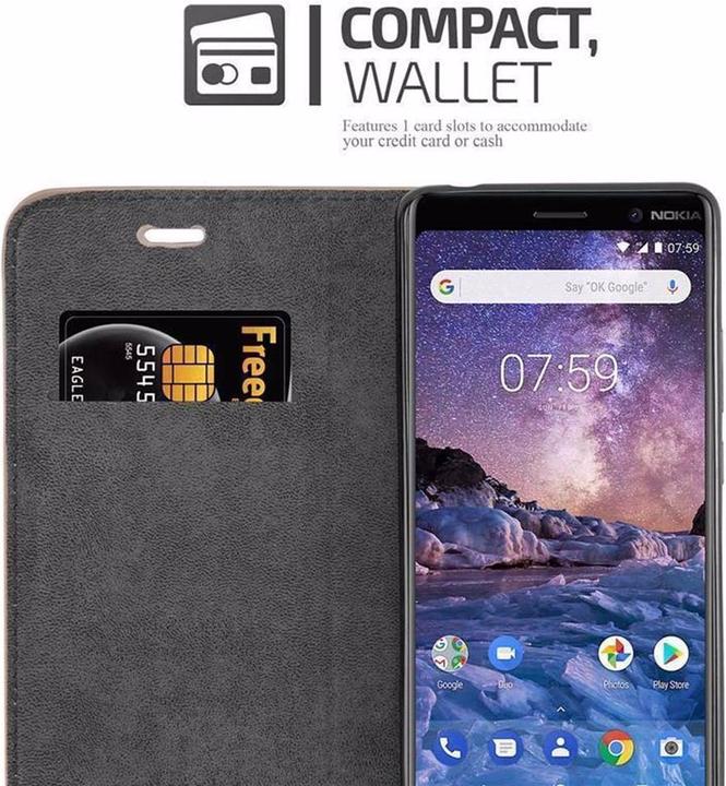 Produktbild Cadorabo Book Invisible Magnet Cover (Nokia 7 Plus)