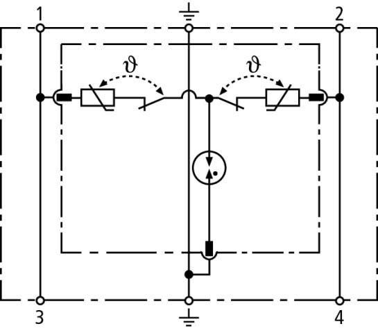 Actual product image Dehn 953201 overvoltage discharger dr-m-2p-30