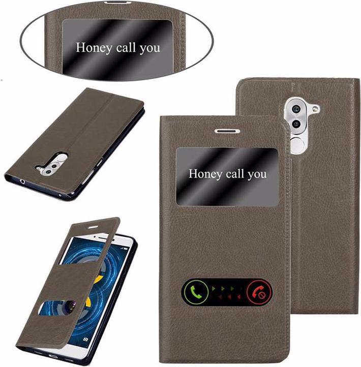 Actual product image Cadorabo Book with View double window cover (Mate 9 Lite, Fee 6X, Huawei GR5)
