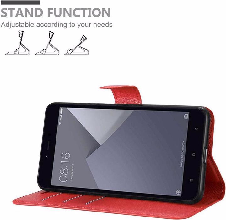 Actual product image Cadorabo Book with stand function cover (Xiaomi Redmi Note 5A)