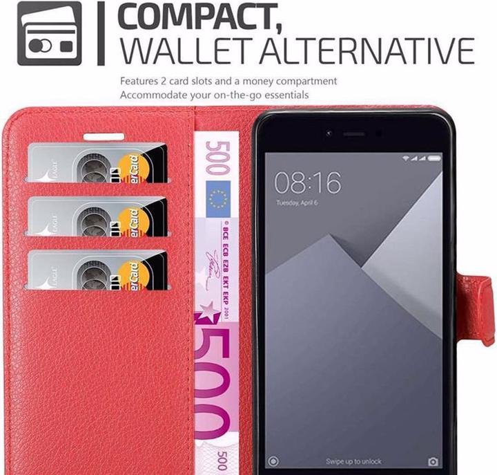 Actual product image Cadorabo Book with stand function cover (Xiaomi Redmi Note 5A)