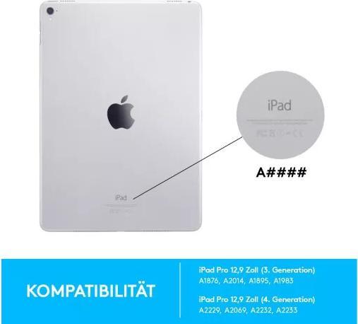 Image du produit Logitech Slim Folio Pro (CH, iPad Pro 12.9 2018 (3. Gen), iPad Pro 12.9 2020 (4. Gen))