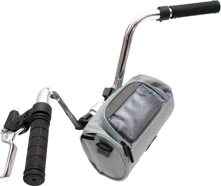 Produktbild Dunlop - Fahrradlenkertasche/Gepäcktasche mit Smartphonetasche (grau) (1.20 l, Lenkertasche)
