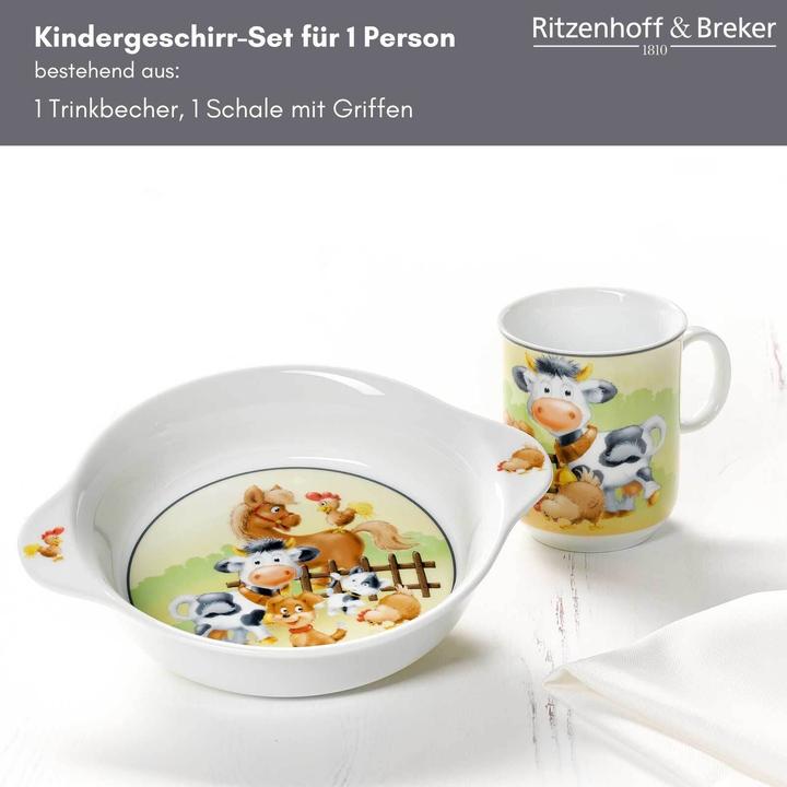 Actual product image Ritzenhoff & Breker R+B children's tableware farmyard animals 2t