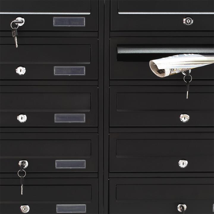 Immagine prodotto Wiltec 10 cassette per le lettere sistema nero 2x5 scomparti cassetta per le lettere