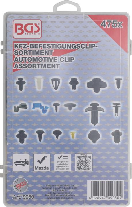 Produktbild BGS Kfz-Befestigungsclip-Sortiment für Mazda 475-tlg.