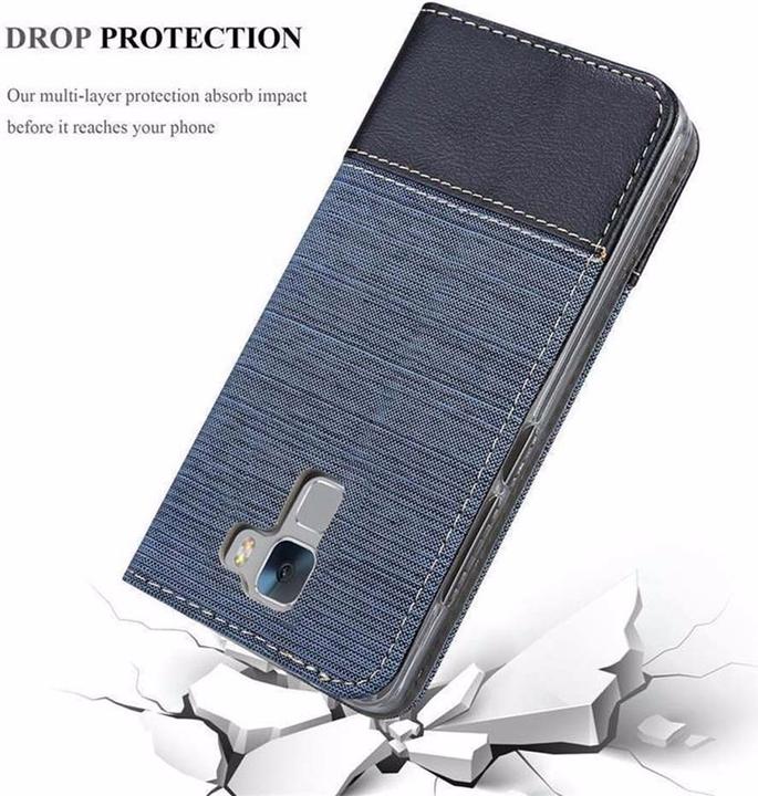 Produktbild Cadorabo Book Jeans Optik Cover (Honor 7)