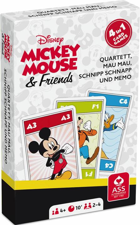 Actual product image ASS Altenburg 22501530 - Disney Mickey & Friends: Quartet 4 in 1, for 2-4 Players, from 4 Years (English)