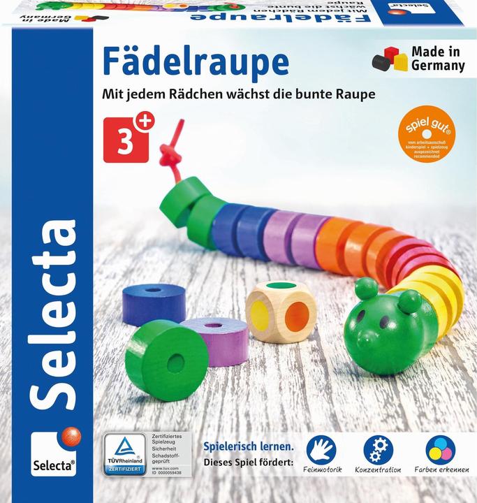 Actual product image Selecta Spielzeug Fädelraupe