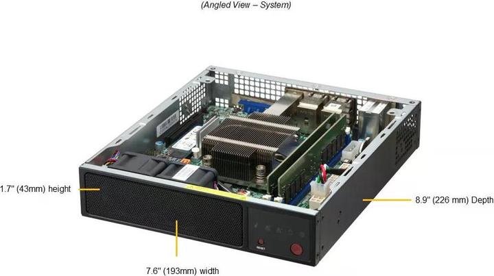 Produktbild Supermicro Barebone IoT SuperServer SYS-E200-12A-4C