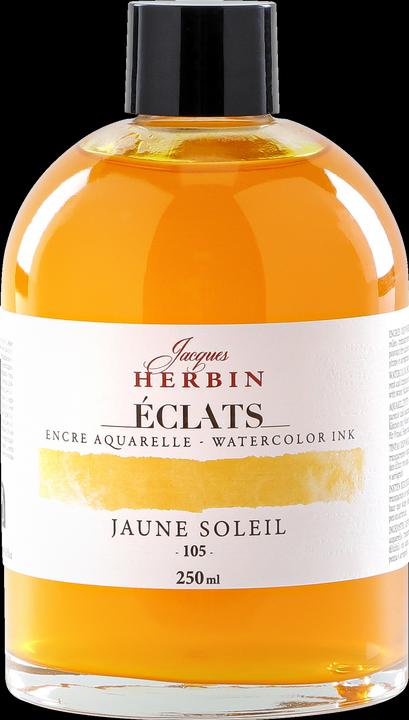Image du produit Herbin Encre aquarelle Eclats en 250ml - jaune soleil (Encrier)
