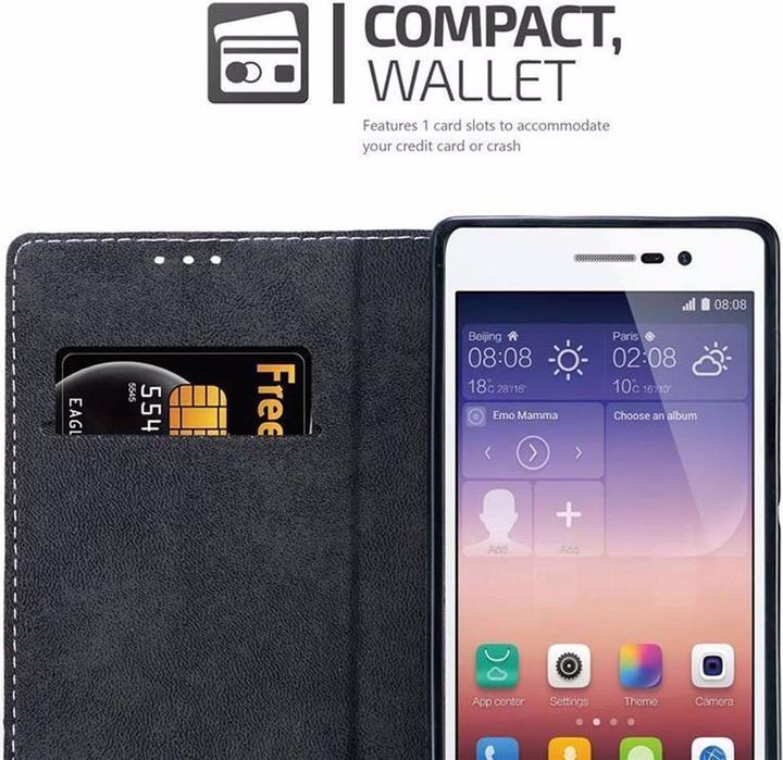 Productafbeelding Cadorabo Boek X Portemonnee Hoesje (Huawei Ascend P7)