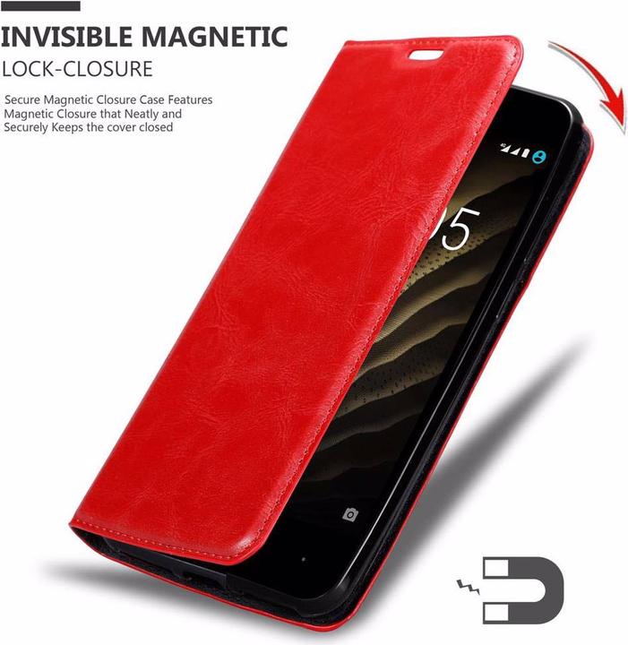 Actual product image Cadorabo Book Invisible Magnet Cover (BQ Aquaris U, BQ Aquaris U Lite)