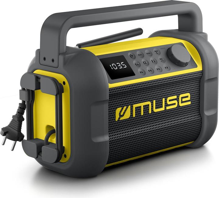 Immagine prodotto Muse Altoparlante radio da cantiere M-928 BTY, nero/giallo (FM, NFC, Bluetooth)