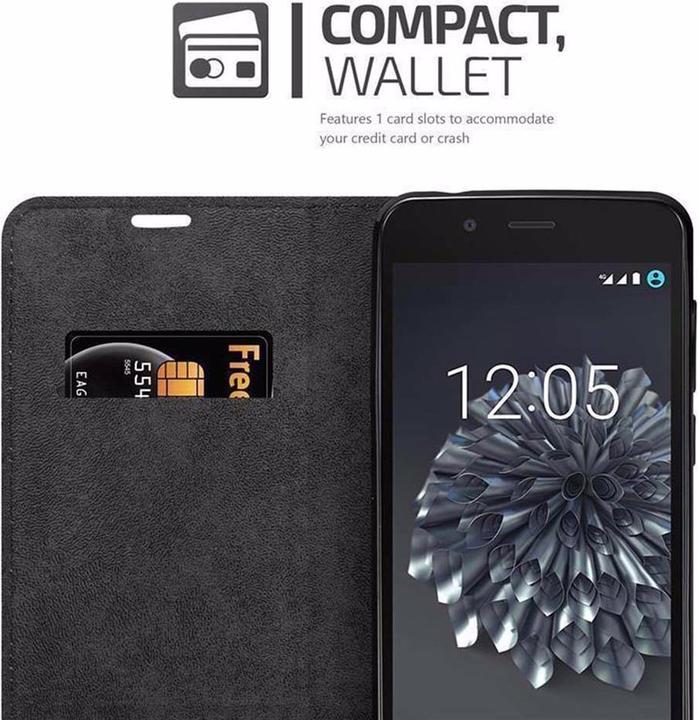 Actual product image Cadorabo Book Invisible Magnet Cover (BQ Aquaris X5)