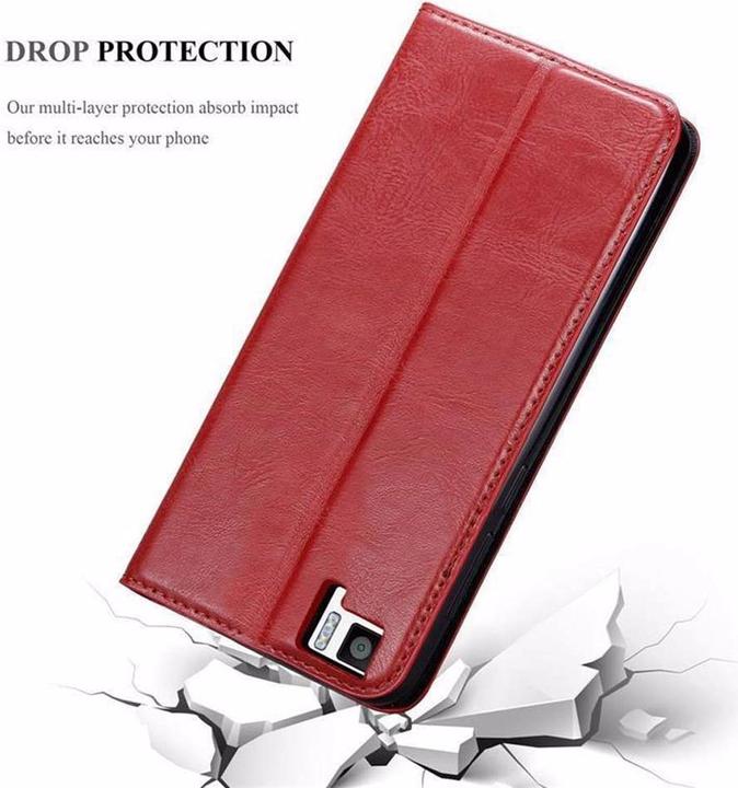 Actual product image Cadorabo Book Invisible Magnet Cover (BQ Aquaris M5)