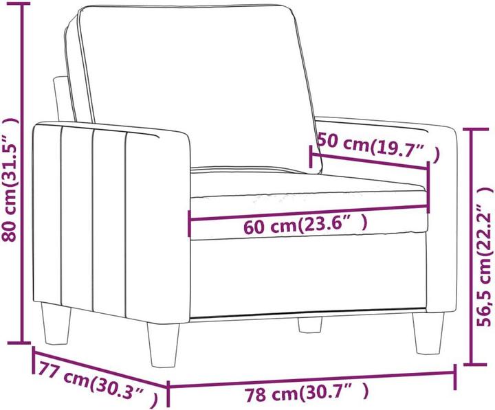 Actual product image VidaXL Georges (3-seater)