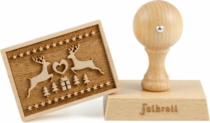 Productafbeelding Folkroll 3D motief deegstempel 'Magische Kerst'