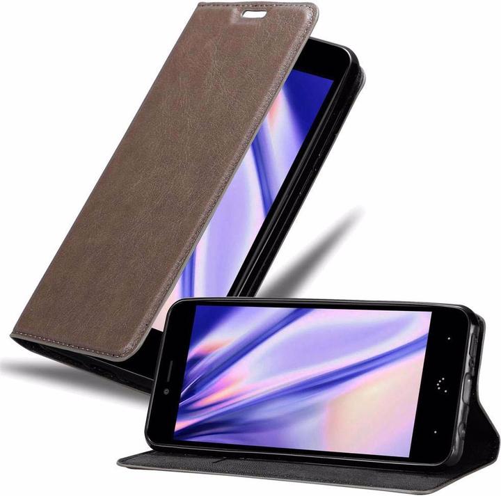 Productafbeelding Cadorabo Boek Onzichtbare Magneethoes (BQ Aquaris U Plus)