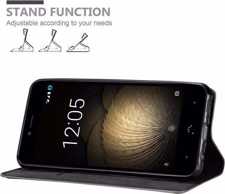 Productafbeelding Cadorabo Boek Onzichtbare Magneethoes (BQ Aquaris U Plus)