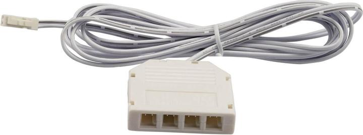 Produktbild Isoled MiniAMP 4-fach Verteiler (1 male-Stecker an 4 female-Buchsen), 30cm, 2-polig, weiss, max. 3,5A