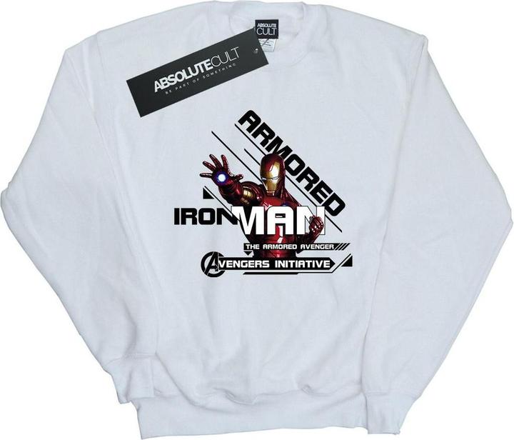 Actual product image Boys Avengers Iron Man Armoured Avenger Sweatshirt (140, 146)