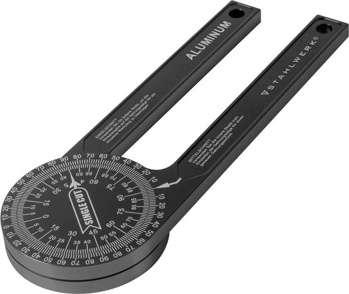 Actual product image Stahlwerk Protractor 360° degree aluminium mitre protractor