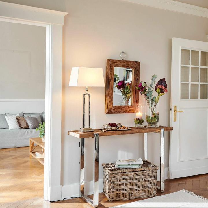 Image du produit Loberon Lampe de table Kinshaa crème/argenté (E27)