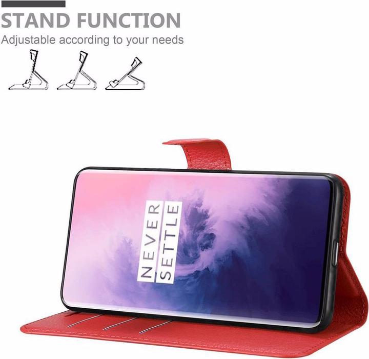 Actual product image Cadorabo Book with stand function cover (OnePlus 7 Pro)
