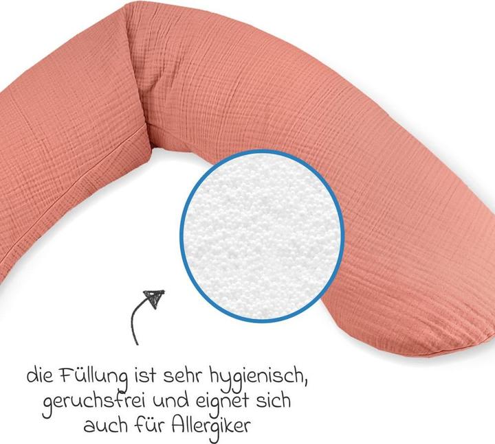 Actual product image Theraline Nursing pillow "The Original" with micro pearl filling incl. cover 190 cm (40 cm)