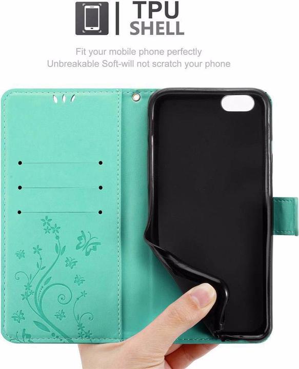 Actual product image Cadorabo Flower Book Cover (Apple iPhone 6 Plus)