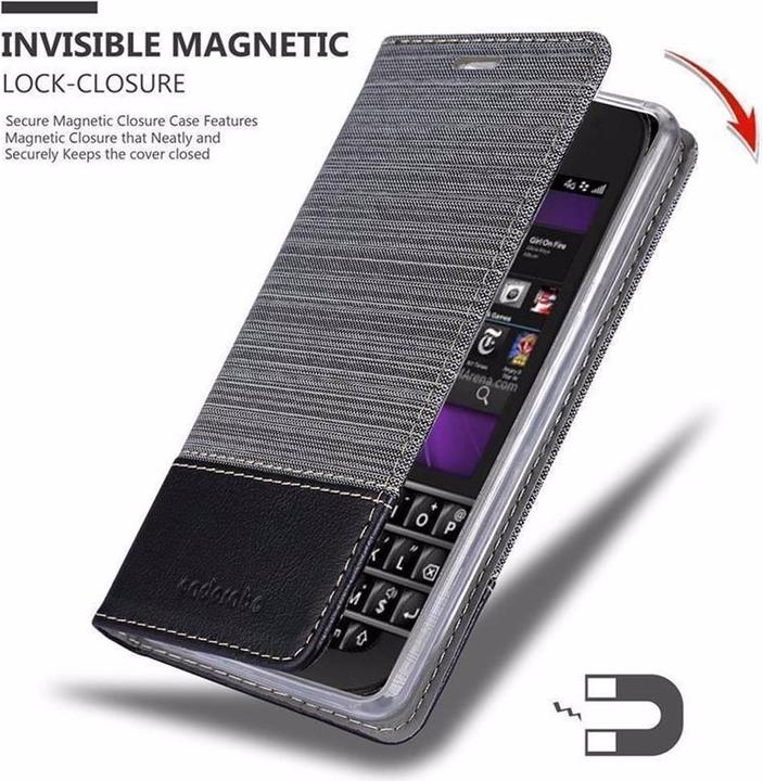 Produktbild Cadorabo Book Jeans Optik Cover (Blackberry Q10)