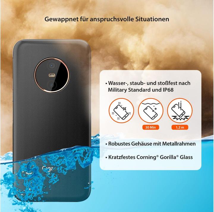 Produktbild Gigaset GX6 Outdoor (128 GB, Titanium Grey, 6.60", Dual SIM, 50 Mpx, 5G)