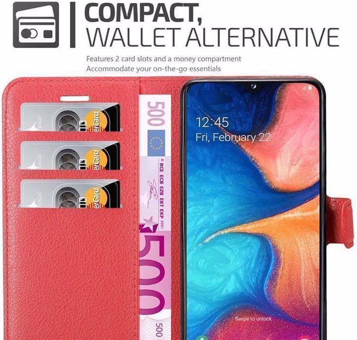Actual product image Cadorabo Book with stand function cover (Samsung Galaxy A20e, Samsung Galaxy A10e)