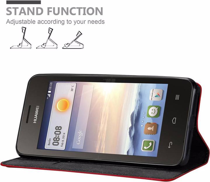 Actual product image Cadorabo Book Invisible Magnet Cover (Huawei Ascend Y330, Huawei Ascend Y360)